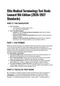Elite Medical Terminology Test Bank&colon; Leonard 9th Edition &lpar;2026&sol;2027 Standards&rpar; &vert; AI & ICD-11 Integrated Protocol &vert; 66 Comprehensive Clinical Scenarios