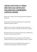 ARIZONA STATE BOARD OF FUNERAL DIRECTORS EXAM CERTIFICATION EVALUATION 2026 COMPREHENSIVE QUESTIONS ANSWERS
