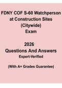 FDNY COF S-60 Watchperson at Construction Sites &lpar;Citywide&rpar; Exam &vert; Study Guide PDF