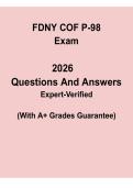FDNY COF P-98 Exam Questions and Answers &vert; Study Guide PDF