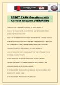 RPSGT EXAM Questions with Correct Answers &lpar;VERIFIED&rpar;