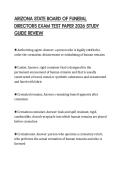 ARIZONA STATE BOARD OF FUNERAL DIRECTORS EXAM TEST PAPER 2026 STUDY GUIDE REVIEW