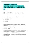 ARKANSAS COUNSELING JURISPRUDENCE FINAL PAPER 2026 QUESTIONS WITH SOLUTIONS GRADED A&plus;