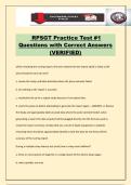 RPSGT Practice Test &num;1 Questions with Correct Answers &lpar;VERIFIED&rpar;