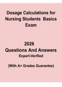 Dosage Calculations for Nursing Students &ndash; Basics &vert; Study Guide PDF