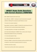 RPSGT Study Guide Questions with Correct Answers &lpar;VERIFIED&rpar;