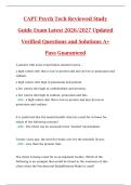 Psychiatric Technician Review Pharmacology Study Guide Exam Latest 2026&sol;2027 Updated Verified Questions and Solutions A&plus; Pass Guaranteed