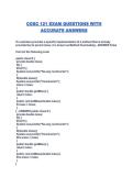  COSC 121 EXAM QUESTIONS WITH ACCURATE ANSWERS