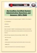 ServiceNow Certified System Administration Questions and Answers 100&percnt; PASS