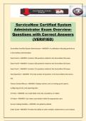 ServiceNow Certified System Administrator Exam Overview- Questions with Correct Answers &lpar;VERIFIED&rpar;