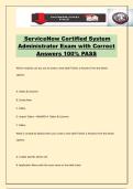 ServiceNow Certified System Administrator Exam with Correct Answers 100&percnt; PASS