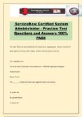 ServiceNow Certified System Administrator - Practice Test Questions and Answers 100&percnt; PASS