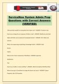 ServiceNow System Admin Prep Questions with Correct Answers &lpar;VERIFIED&rpar;