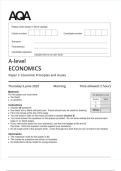 AQA A-level ECONOMICS Paper 3 JUNE 2025 QUESTION PAPER AND MARK SCHEME