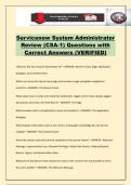 Servicenow System Administrator Review &lpar;CSA-1&rpar; Questions with Correct Answers &lpar;VERIFIED&rpar;