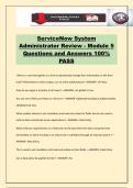ServiceNow System Administrator Review - Module 5 Questions and Answers 100&percnt; PASS