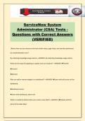 ServiceNow System Administrator &lpar;CSA&rpar; Tests - Questions with Correct Answers &lpar;VERIFIED&rpar;