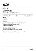 AQA A-level ECONOMICS Paper 1 JUNE 2025 QUESTION PAPER AND MARK SCHEME
