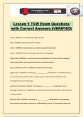 Lesson 1 TCW Exam Questions with Correct Answers &lpar;VERIFIED&rpar;