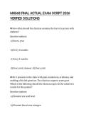 MN568 FINAL ACTUAL EXAM SCRIPT 2026 VERIFIED SOLUTIONS