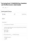 Surveying Exam 1 CONE2302&sol;Exam Questions and Verified Answers&period; Latest Update