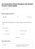 Surveying Exam 1&sol;Exam Questions and Verified Answers&period; Latest Update
