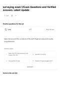 surveying exam 1&sol;Exam Questions and Verified Answers&period; Latest Update