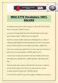 WGU C779 Vocabulary 100&percnt; SOLVED