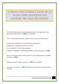 FLORIDA CIVIC LITERACY EXAM &lpar;FCLE&rpar; STUDY GUIDE QUESTIONS AND ANSWERS 100&percnt; PASS 2026 EDITION