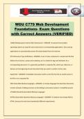 WGU C779 Web Development Foundations- Exam Questions with Correct Answers &lpar;VERIFIED&rpar;