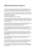 CMS Fundamentals Practice A  NEWEST 2026&sol;2027 ACTUAL EXAM COMPLETE QUESTIONS AND CORRECT DETAILED ANSWERS &lpar;VERIFIED ANSWERS&rpar; &vert;ALREADY GRADED A&plus;&vert;&vert;BRAND NEW&excl;&excl;
