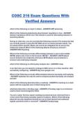 COSC 216 Exam Questions With Verified Answers