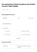 Surveying Exam 3&sol;Exam Questions and Verified Answers&period; Latest Update