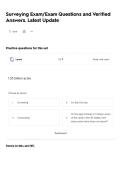 Surveying Exam&sol;Exam Questions and Verified Answers&period; Latest Update