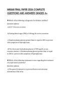 MN568 FINAL PAPER 2026 COMPLETE QUESTIONS AND ANSWERS GRADED A&plus;
