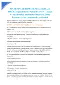 MN DENTAL JURISPRUDENCE Actual Exam 2026&sol;2027&colon; Questions and Verified Answers &vert; Graded A&plus; with Detailed Answers for Minnesota Dental Licensure &ndash; Pass Guaranteed - A&plus; Graded