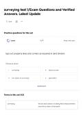 surveying test 1&sol;Exam Questions and Verified Answers&period; Latest Update