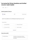 Surveying Test 1&sol;Exam Questions and Verified Answers&period; Latest Update