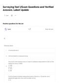 Surveying Test 1&sol;Exam Questions and Verified Answers&period; Latest Update