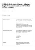 SWE 3633&colon; Software Architecture & Design - Chapter 9 Revision Questions with Verified Answers 100&percnt; Pass