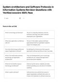 System Architecture and Software Protocols in Information Systems Revision Questions with Verified Answers 100&percnt; Pass