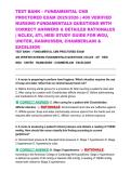 TEST BANK &ndash; FUNDAMENTAL CMS PROCTORED EXAM 2025&sol;2026 &vert; 400 VERIFIED NURSING FUNDAMENTALS QUESTIONS WITH CORRECT ANSWERS & DETAILED RATIONALES &vert; NCLEX&comma; ATI&comma; HESI STUDY GUIDE FOR WGU&comma; UNITEK&comma; RASMUSSEN&comma; CHAMBERLAIN & EXCELSIOR