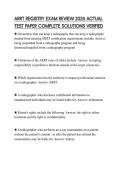 ARRT REGISTRY EXAM REVIEW 2026 ACTUAL TEST PAPER COMPLETE SOLUTIONS VERIFIED