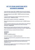 HIT 215 EXAM QUESTIONS WITH ACCURATE ANSWERS