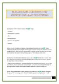 HCR 220 EXAM QUESTIONS AND ANSWERS 100&percnt; PASS 2026 EDITION
