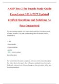 AANP Test 2 for Boards Study Guide  Exam Latest 2026&sol;2027 Updated  Verified Questions and Solutions A&plus;  Pass Guaranteed 