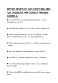 ARTHREX SPORTS IOT DAY 4 TEST EXAM 2026 FULL QUESTIONS AND CORRECT ANSWERS GRADED A&plus;
