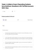 Week 4 Midterm Exam &lpar;Operating Systems Security&rpar; Exam Questions with Verified Answers 100&percnt; Pass