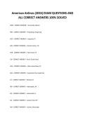 American Airlines &lpar;2026&rpar; EXAM QUESTIONS AND  ALL CORRECT ANSWERS 100&percnt; SOLVED