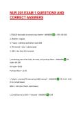 NUR 205 EXAM 1 QUESTIONS AND CORRECT ANSWERS